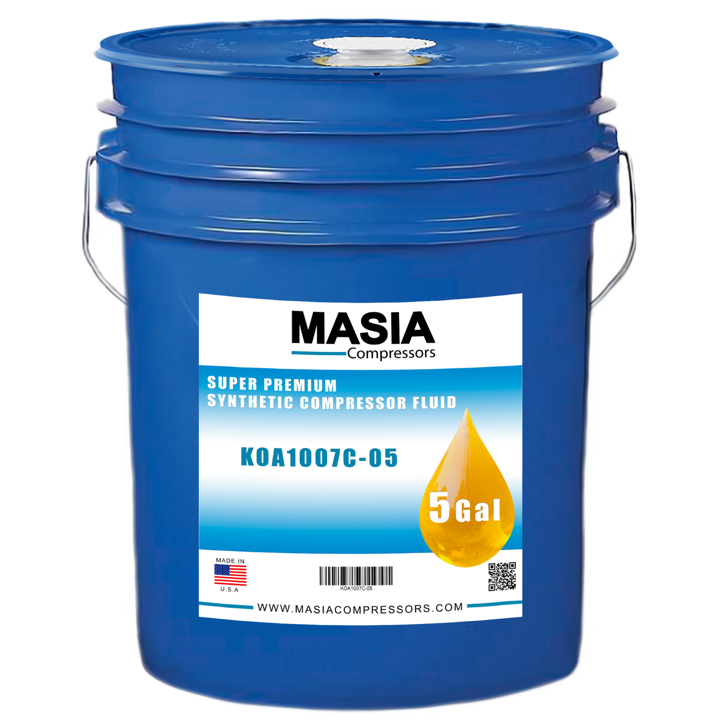 250029-012 LLL-4-100 Sullair Lubricant - ISO 100 PAO Synthetic Base - 5-gal Pail