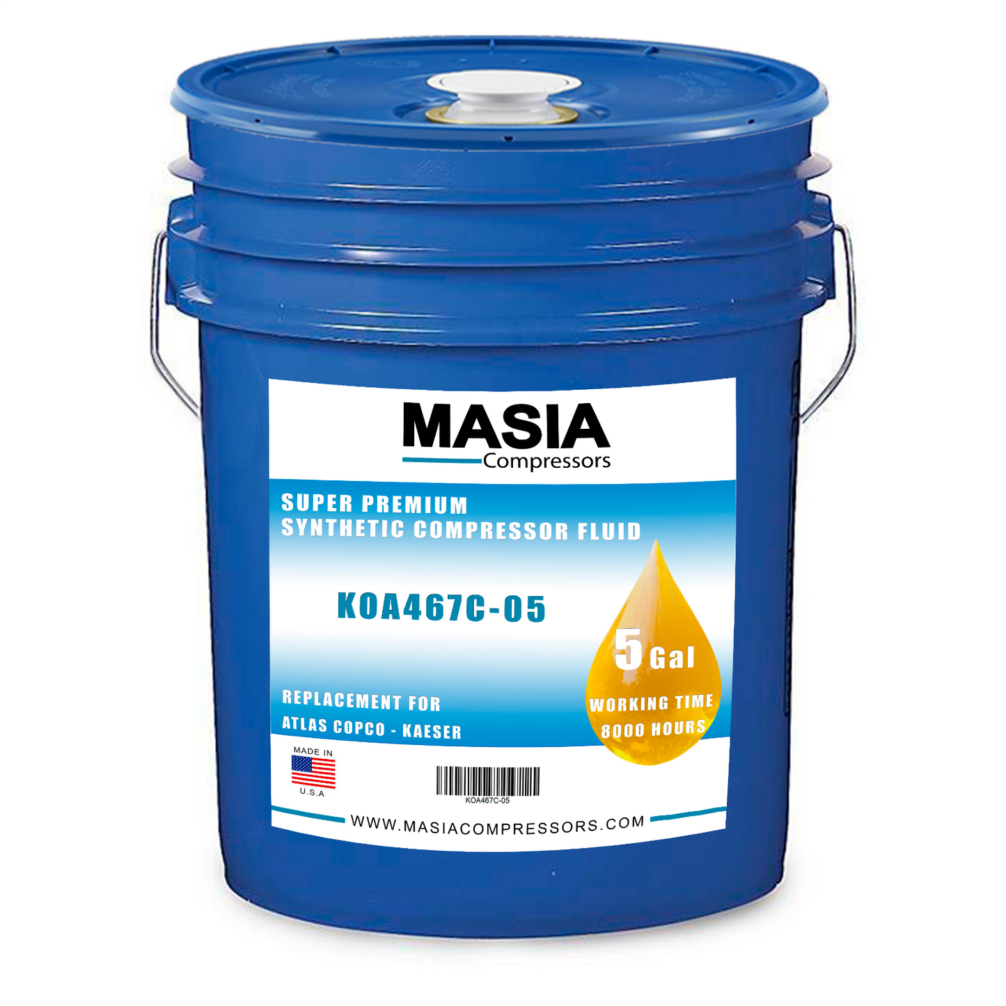 Kaeser S-460 Oil, 8000 Hours (9.5409.1, S-460) (5 Gallons)