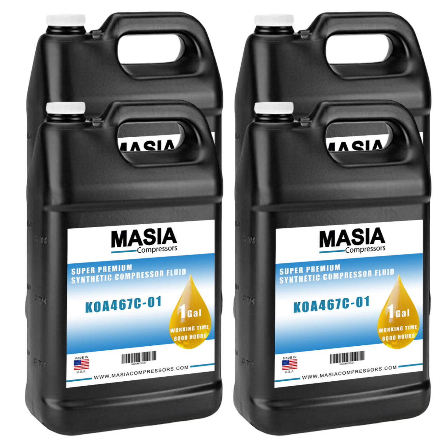 1310-0368-37 Atlas Copco Roto-Xtend Duty Fluid, caixa de 4 galões, base PAO. 8000 horas