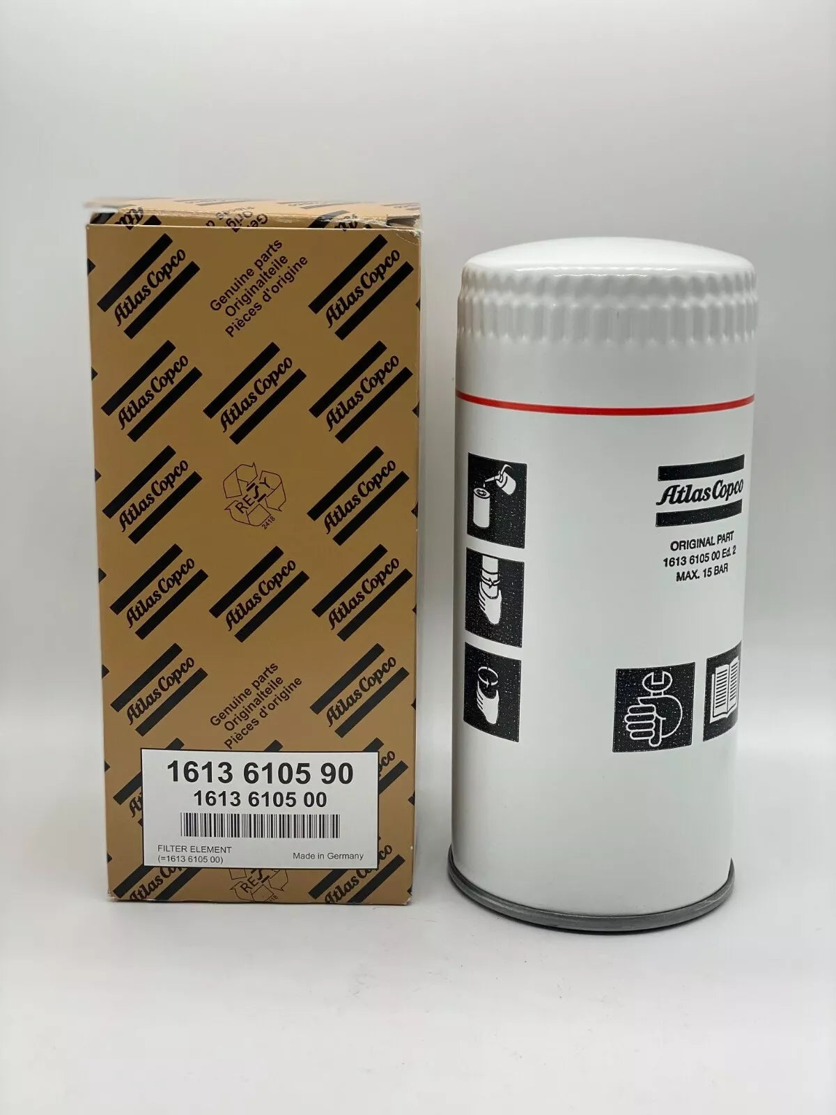 XSTORE 1613-6105-00 Filtro de óleo Atlas Copco original (1613-6105-90)