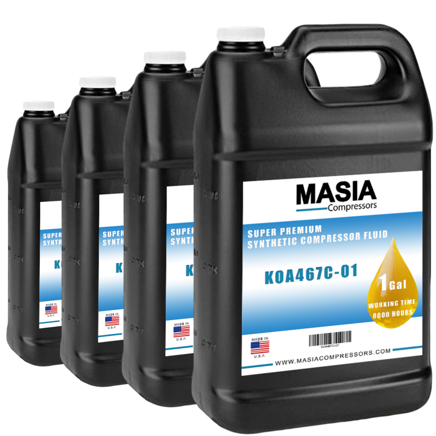 1310-0368-37 Atlas Copco Roto-Xtend Duty Fluid, caixa de 4 galões, base PAO. 8000 horas
