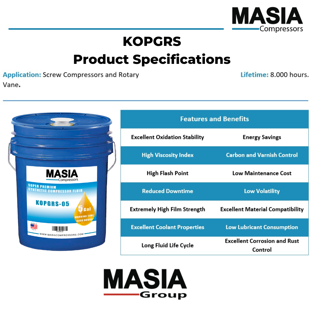 SK-32 Lubricant for Compressor Compatible with Kaishan Compressors - 6 gal