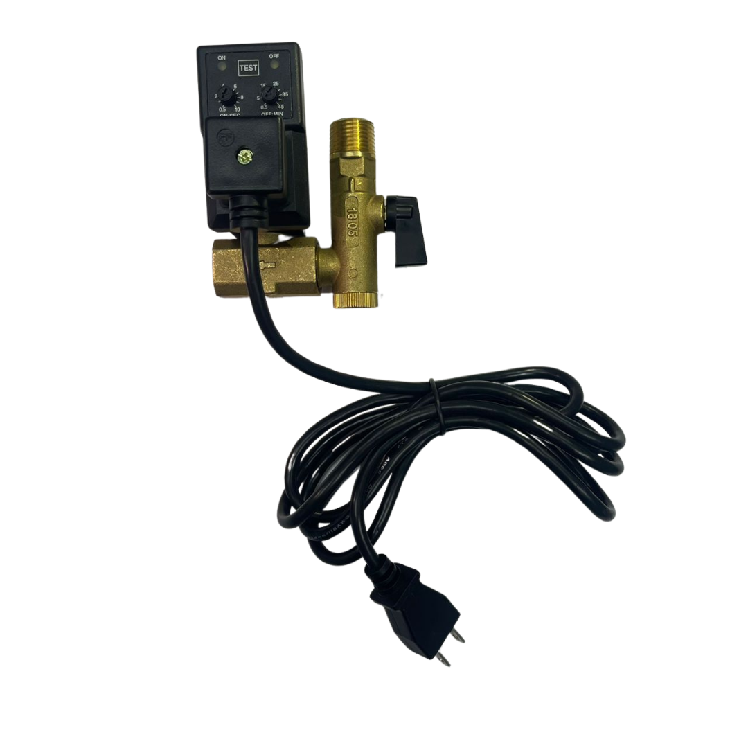 E4B15-00V Granzow Electric Solenoid Drain - 1/2" Tread - 115 Volts - 6 ft cord